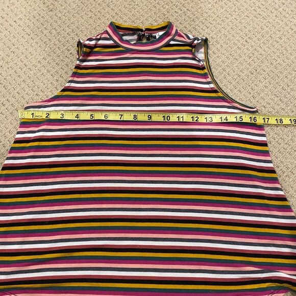 🔆3/$25🔆 Love, Fire Striped Sleeveless Tunic Size L - Picture 4 of 7